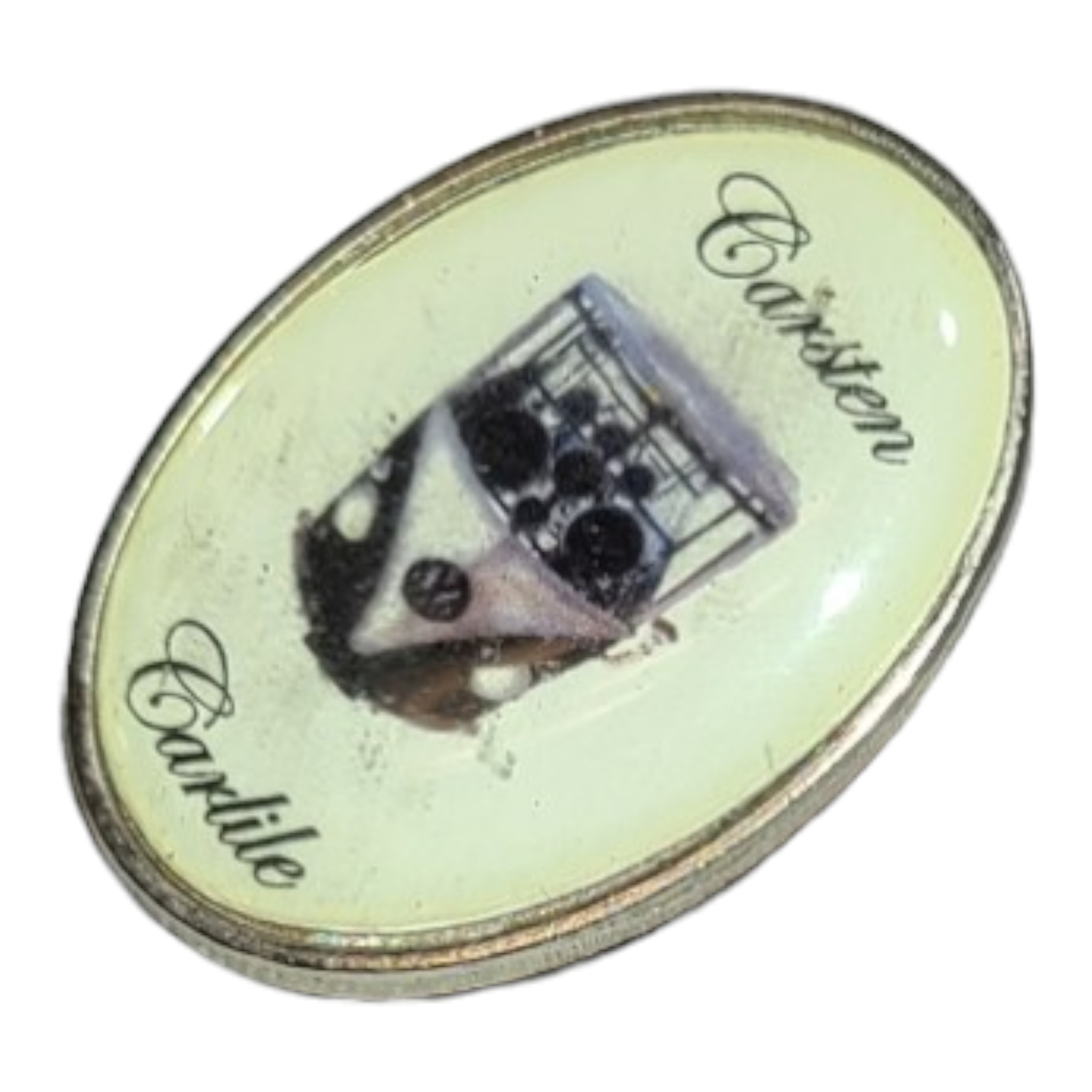 Carsten Carlile Glass VW Hat Pin view 3