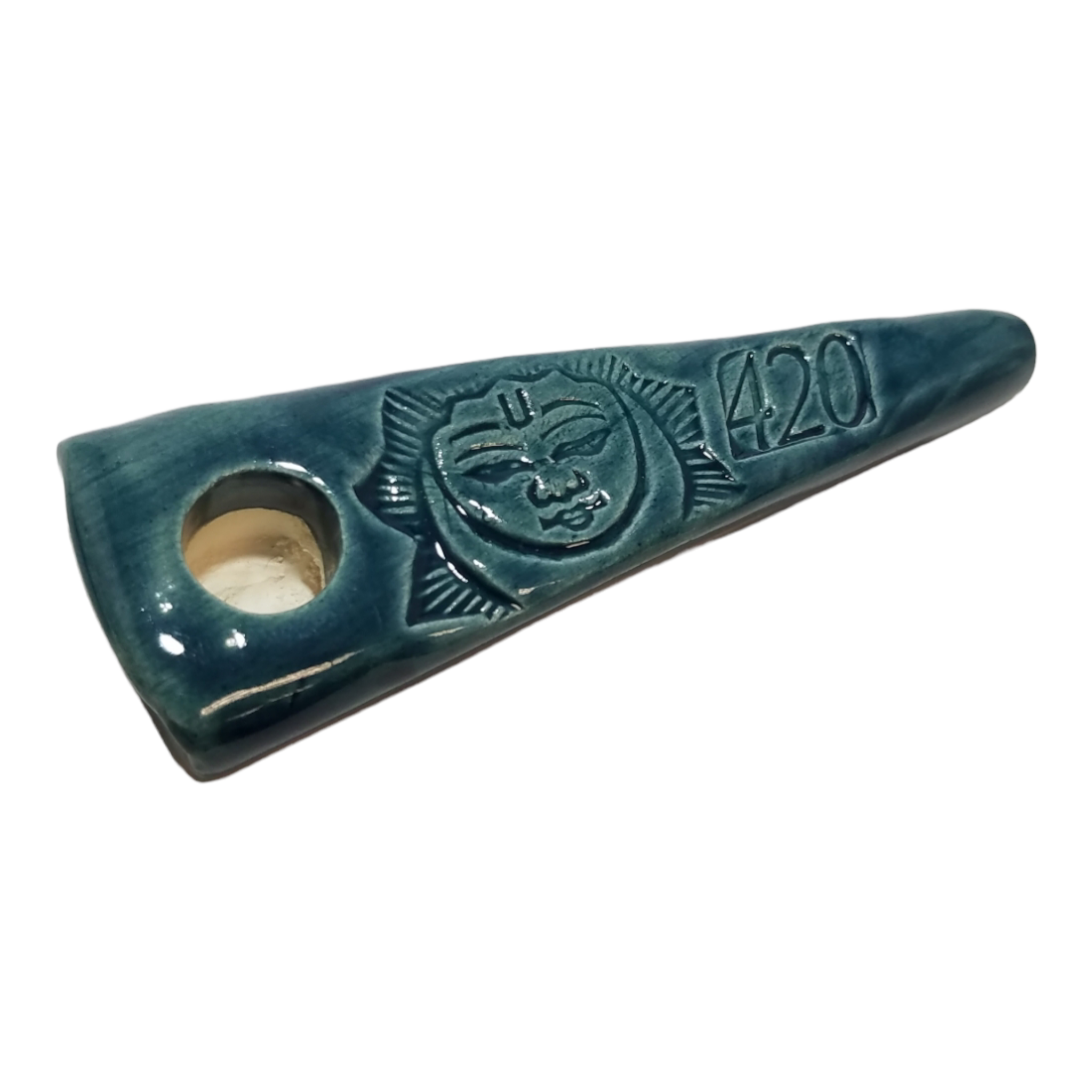 Ceramic Pipe - Moon Sun Face view 5