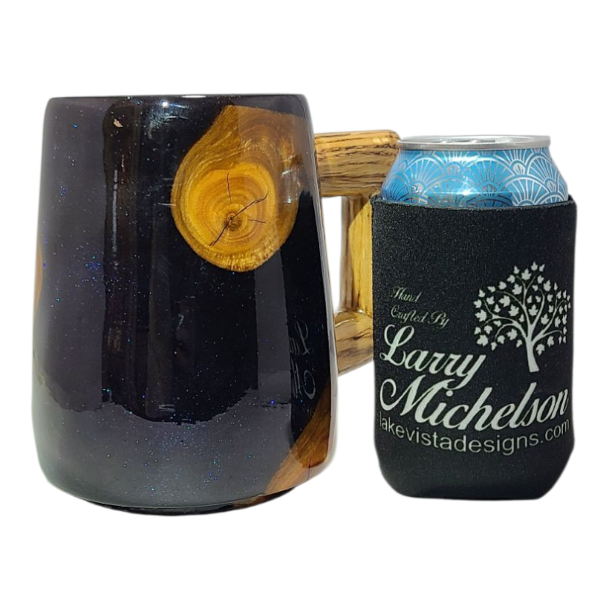 Cherry Wood & Resin Epoxy Mug