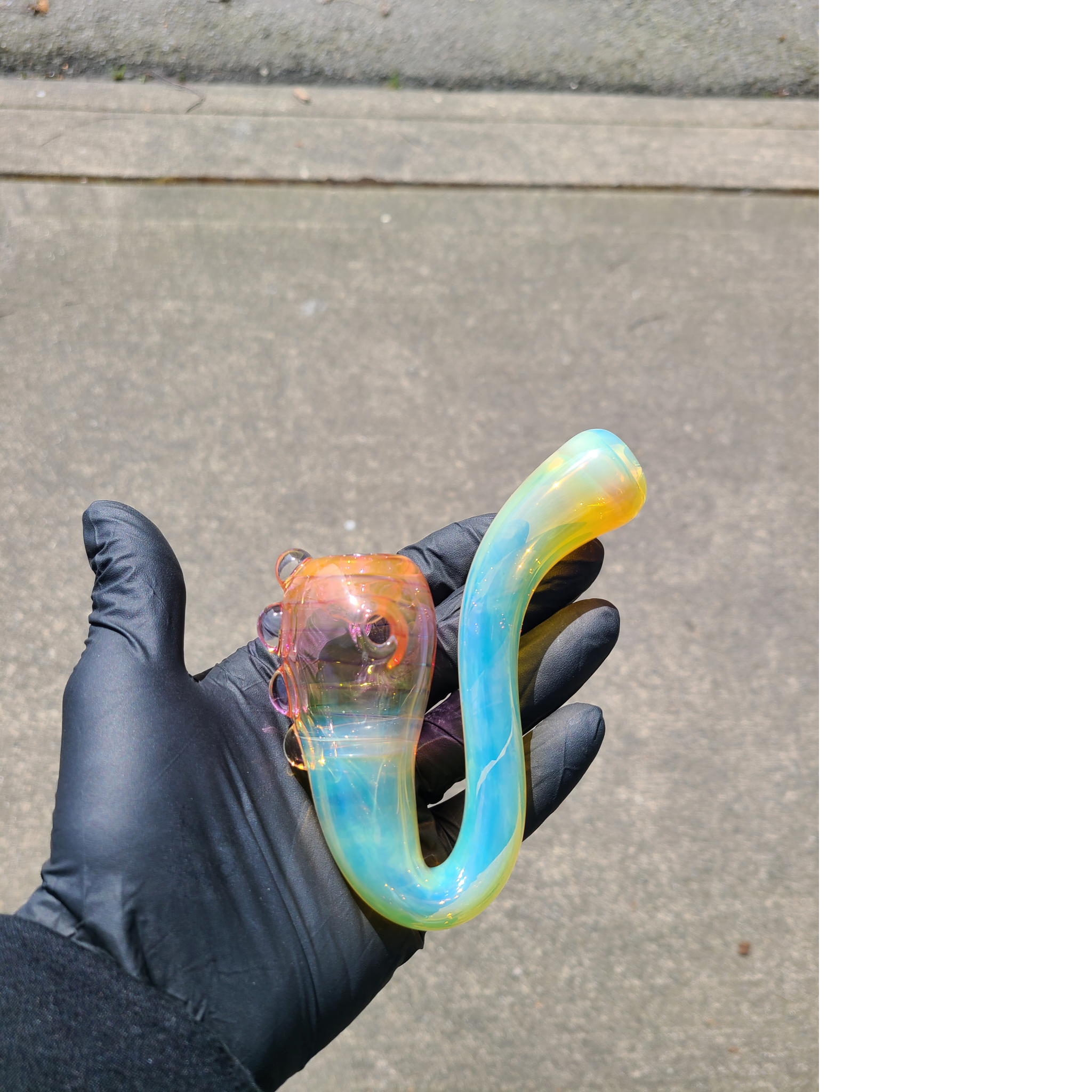 Classic Gold & Silver Fumed Sherlock Pipe view 2