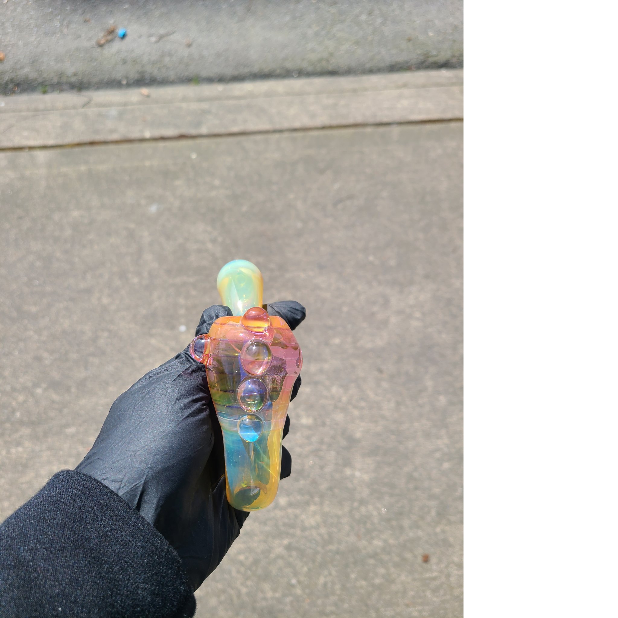 Classic Gold & Silver Fumed Sherlock Pipe view 3
