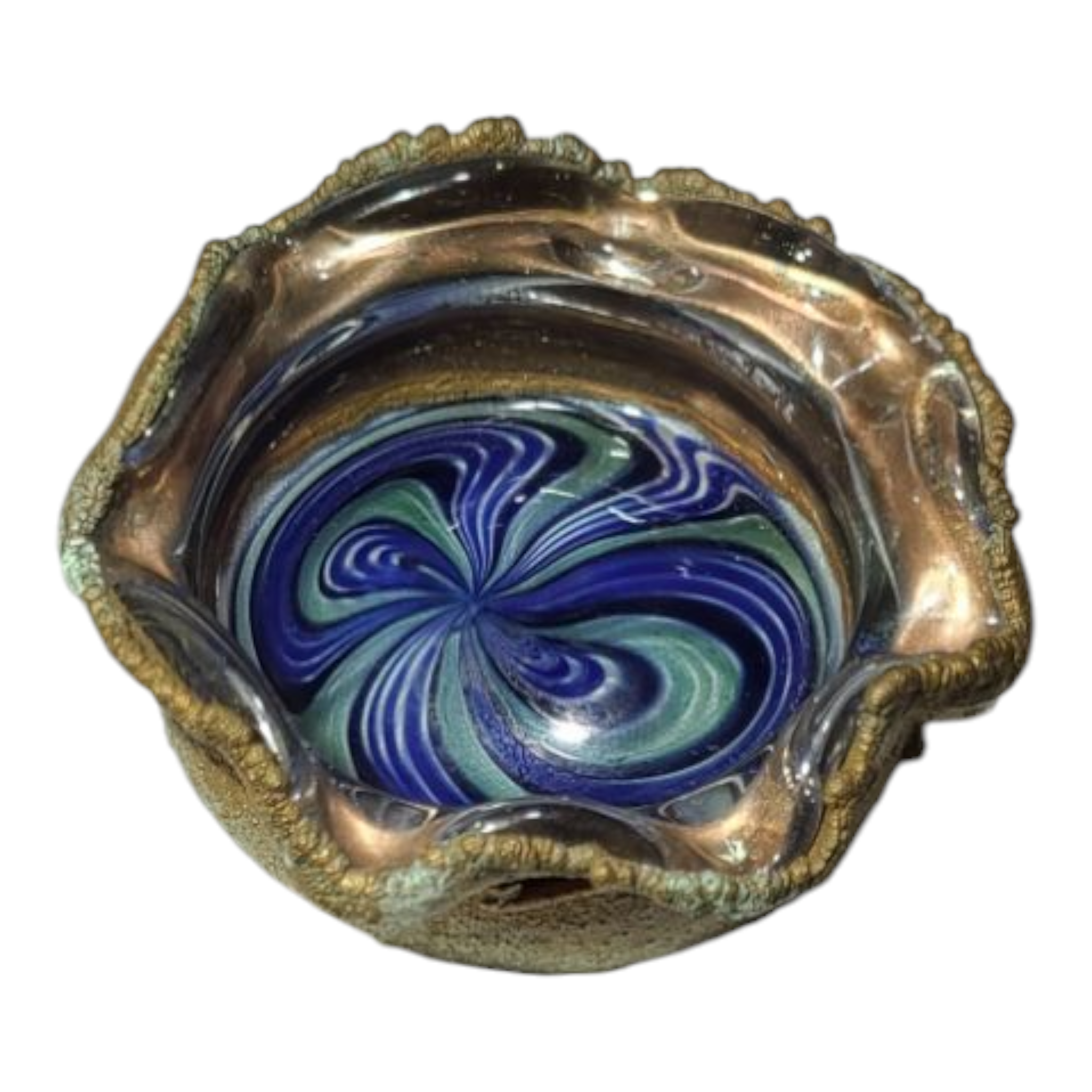 Copper Electroformed Glass Dish view 2