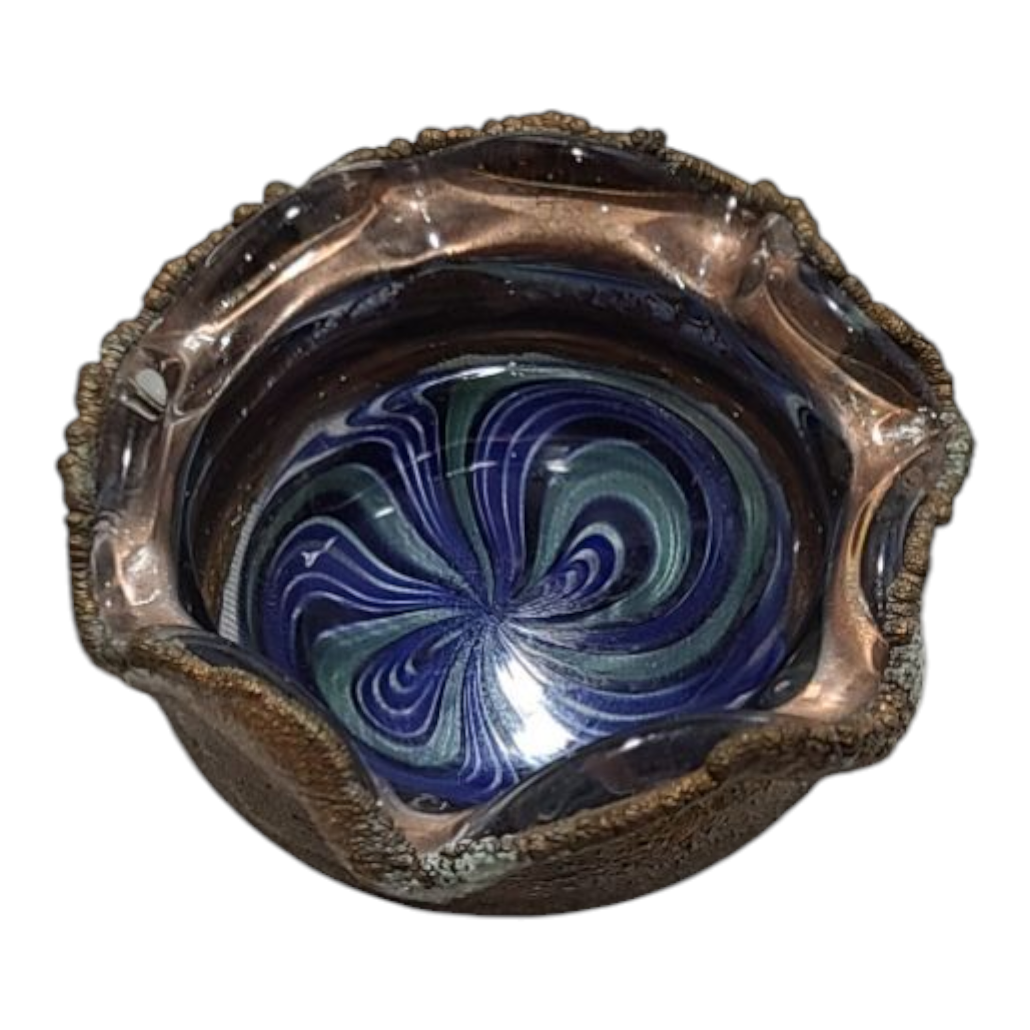 Copper Electroformed Glass Dish view 3