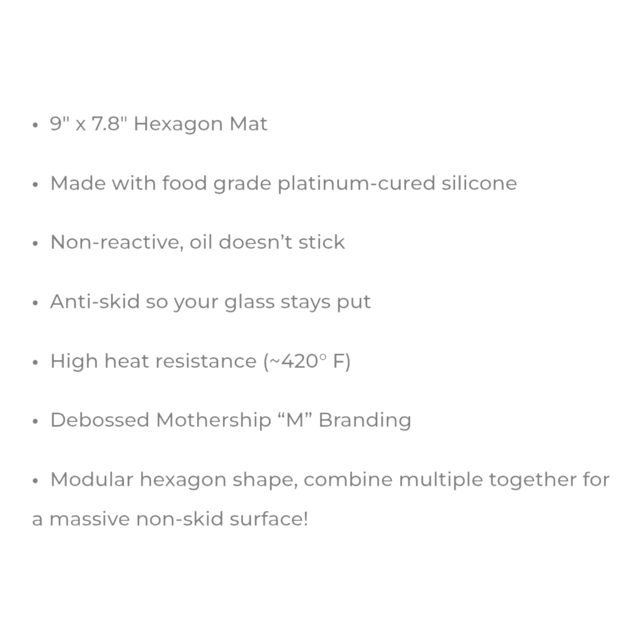 Mothership Glass Silicone Hex Mat view 2