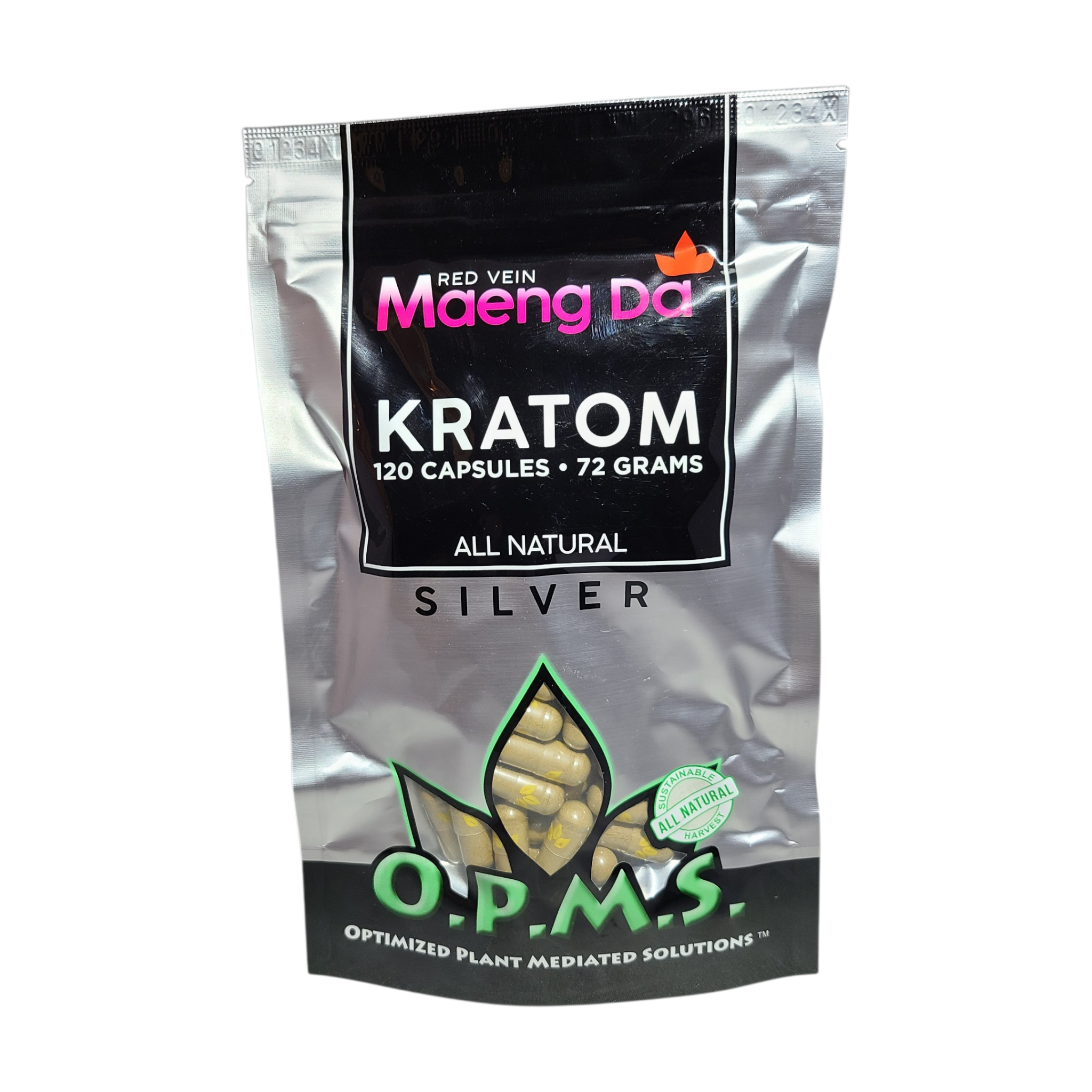 OPMS Silver Red Vein Maeng Da Capsules