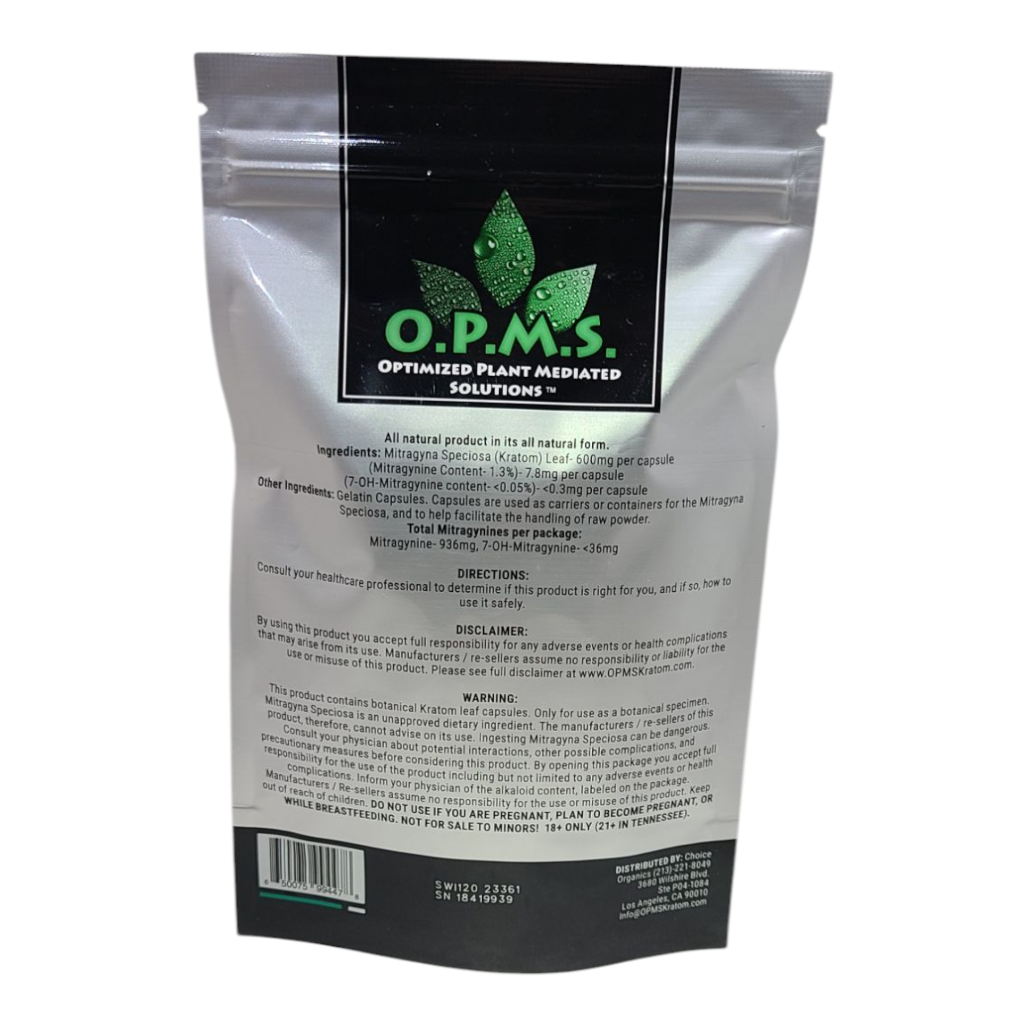 OPMS Silver White Vein Indo Capsules view 2
