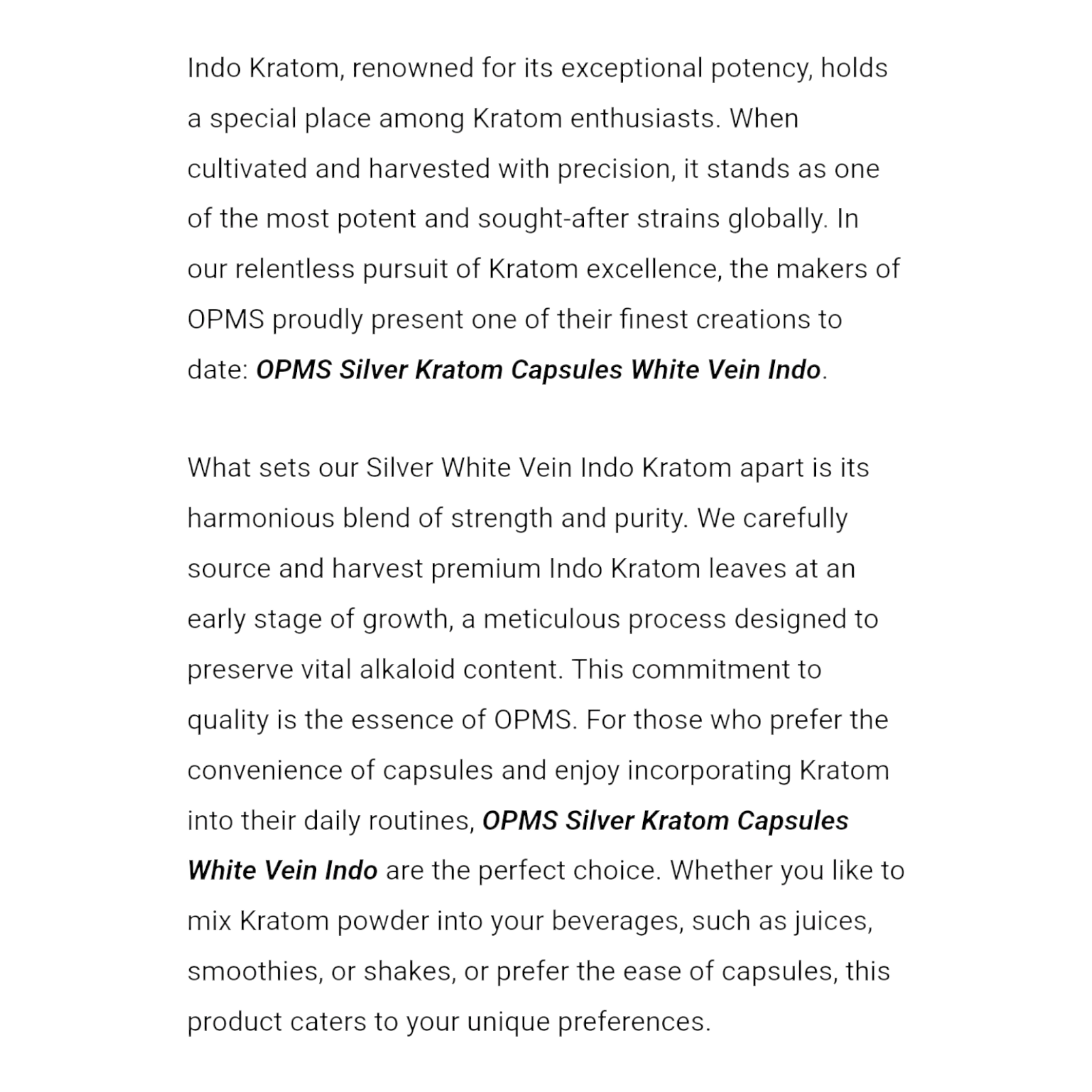 OPMS Silver White Vein Indo Capsules view 7