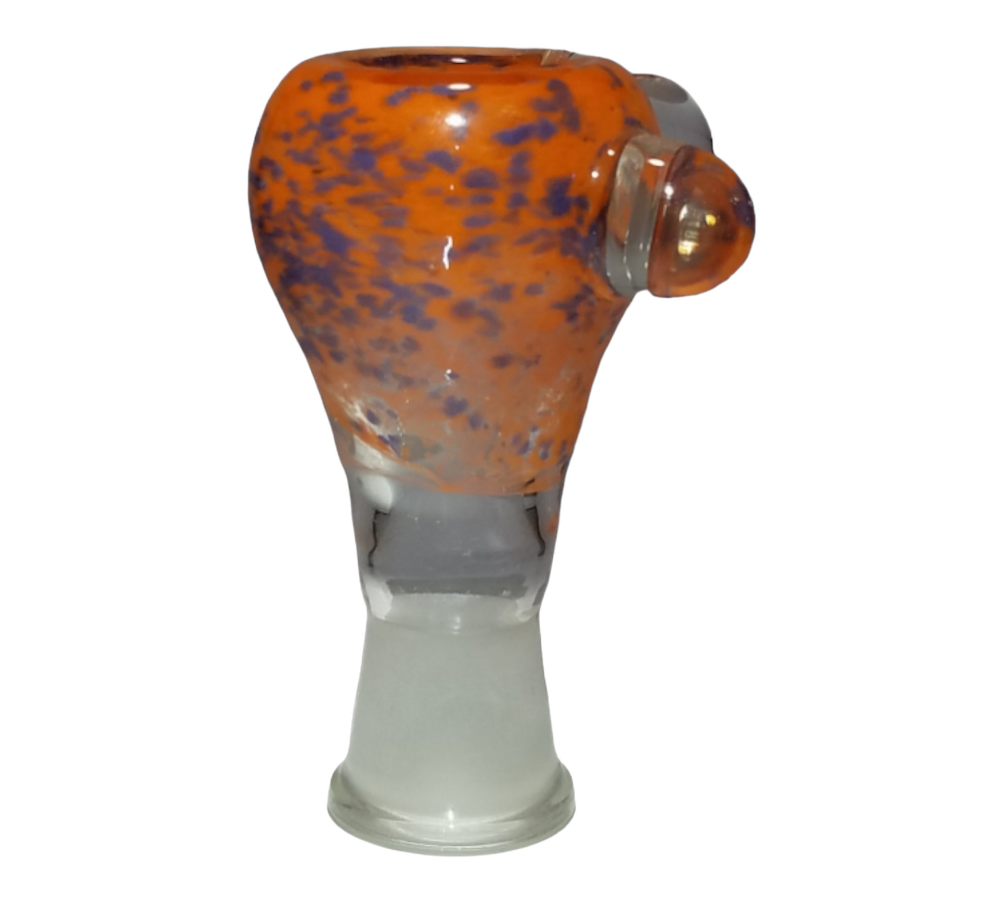 Orange and Blue Frit Bowl view 5