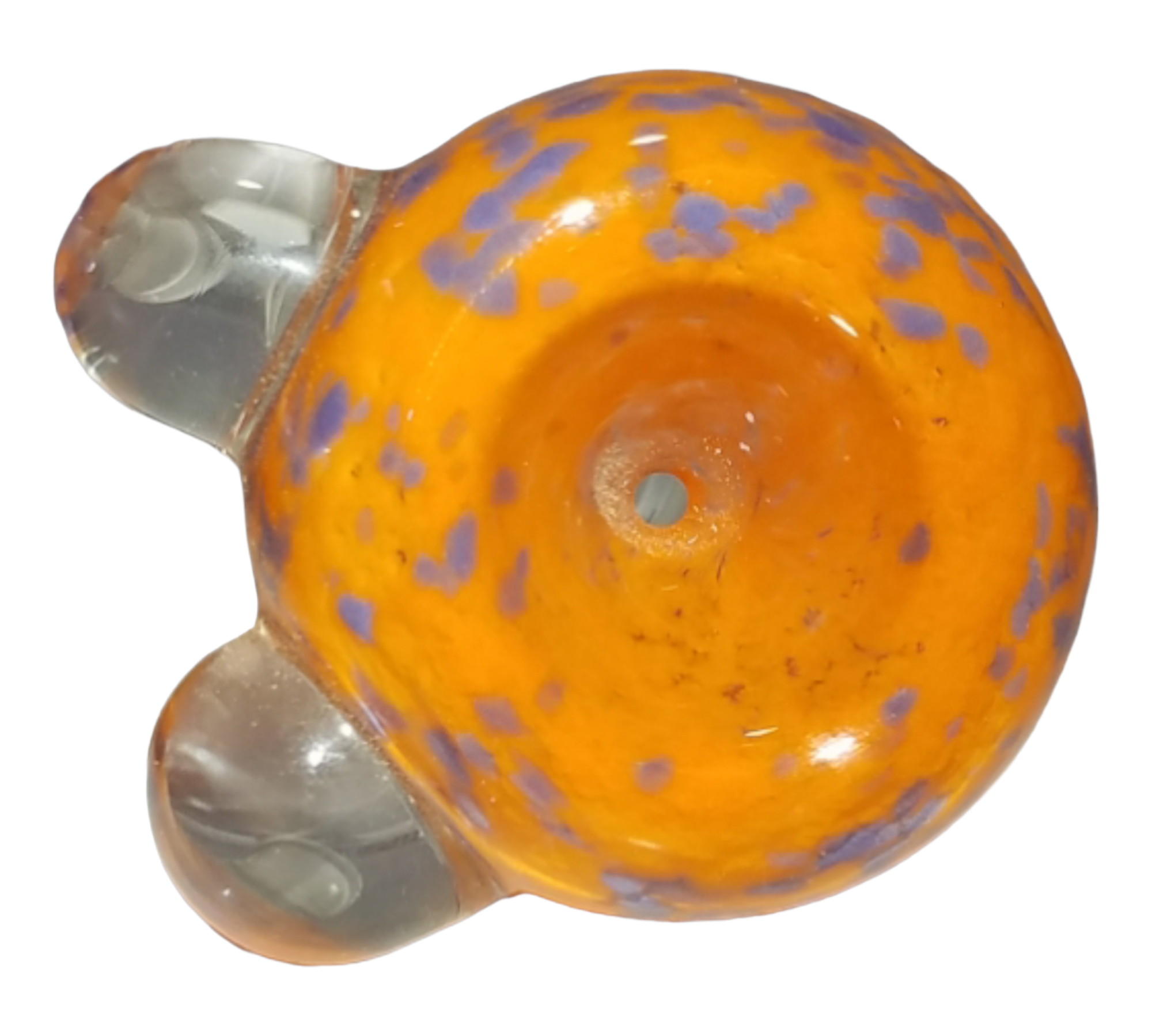 Orange and Blue Frit Bowl view 6