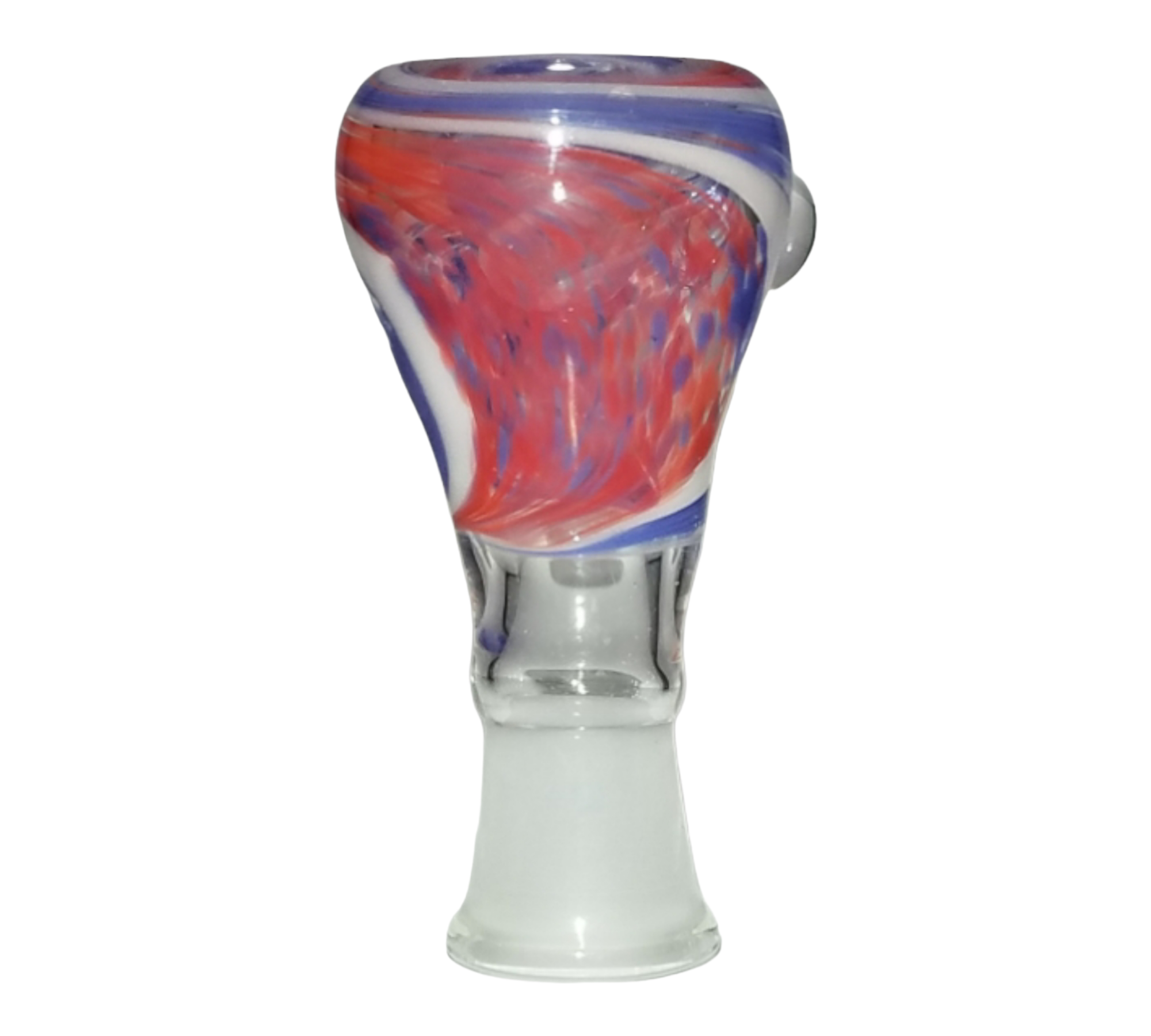 Purple, Red, White Swirl Bowl view 2