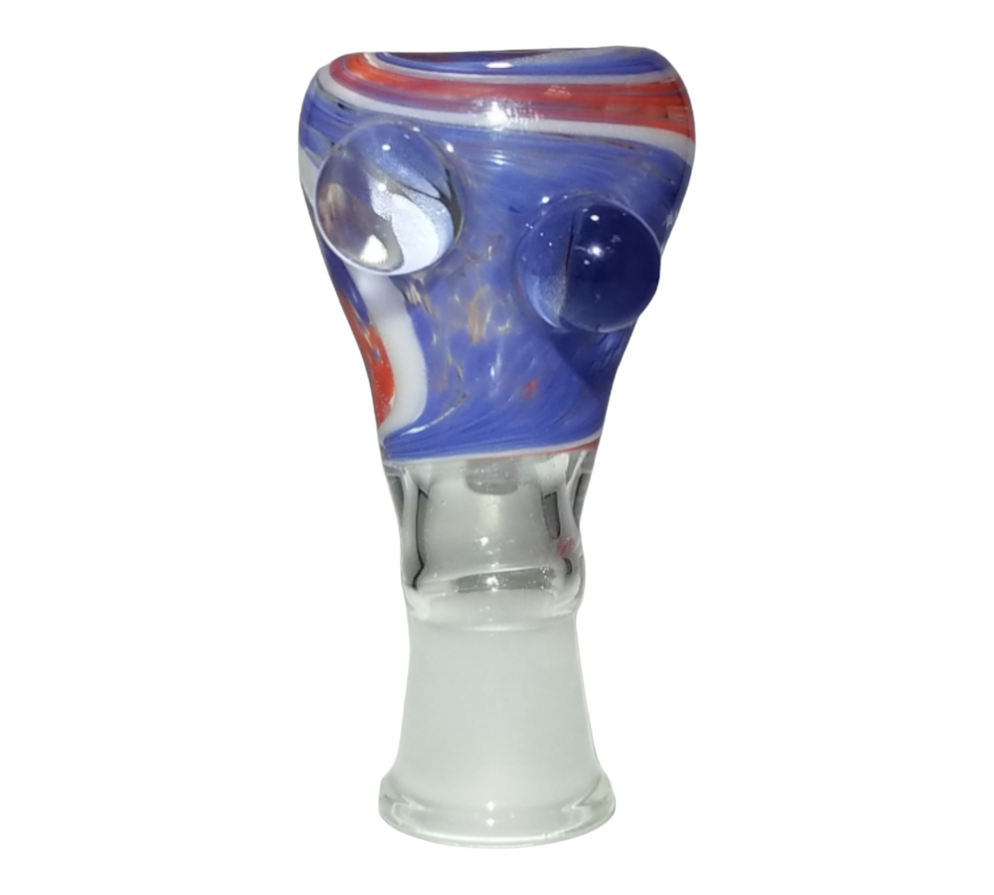 Purple, Red, White Swirl Bowl view 3