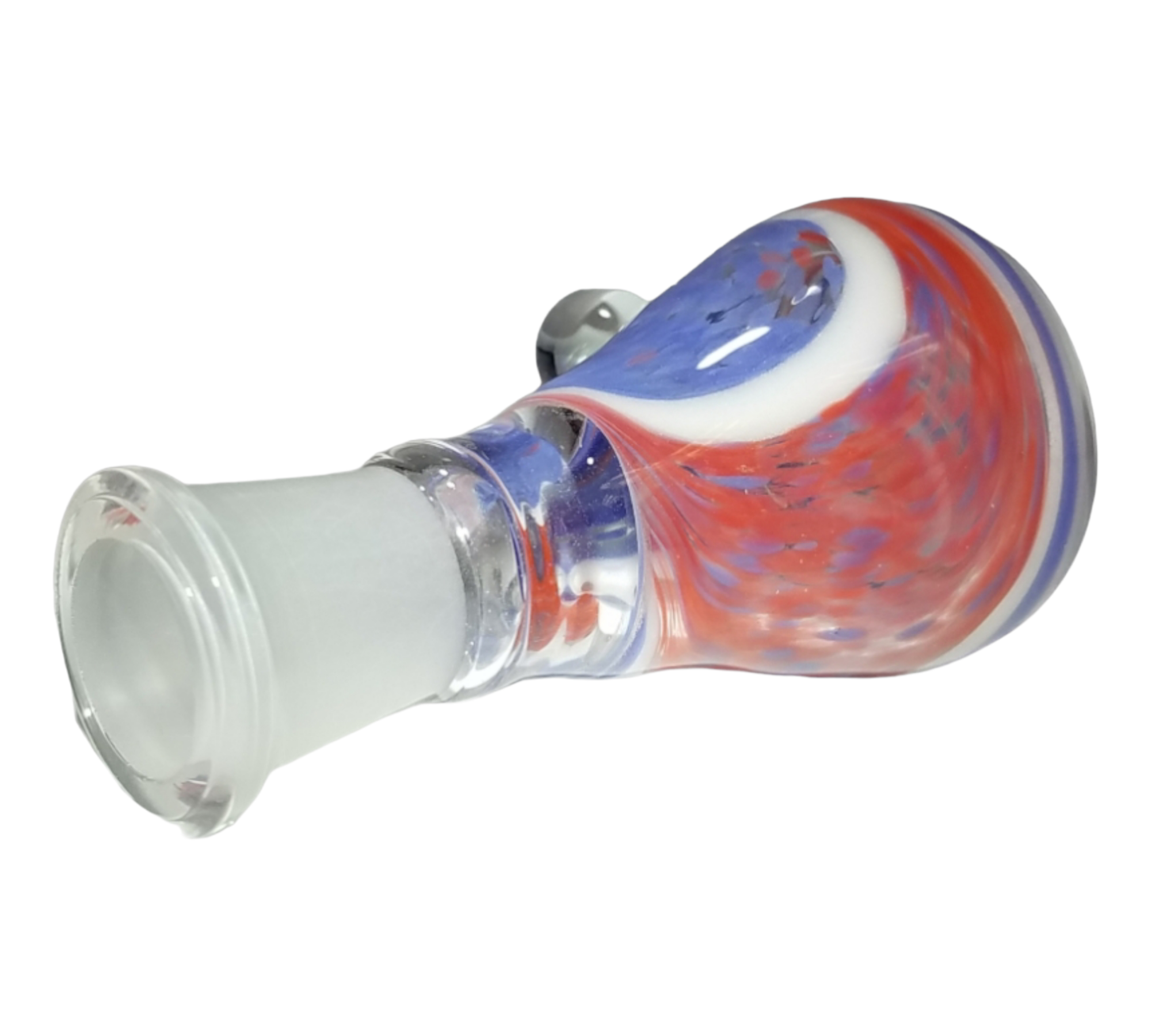 Purple, Red, White Swirl Bowl view 4