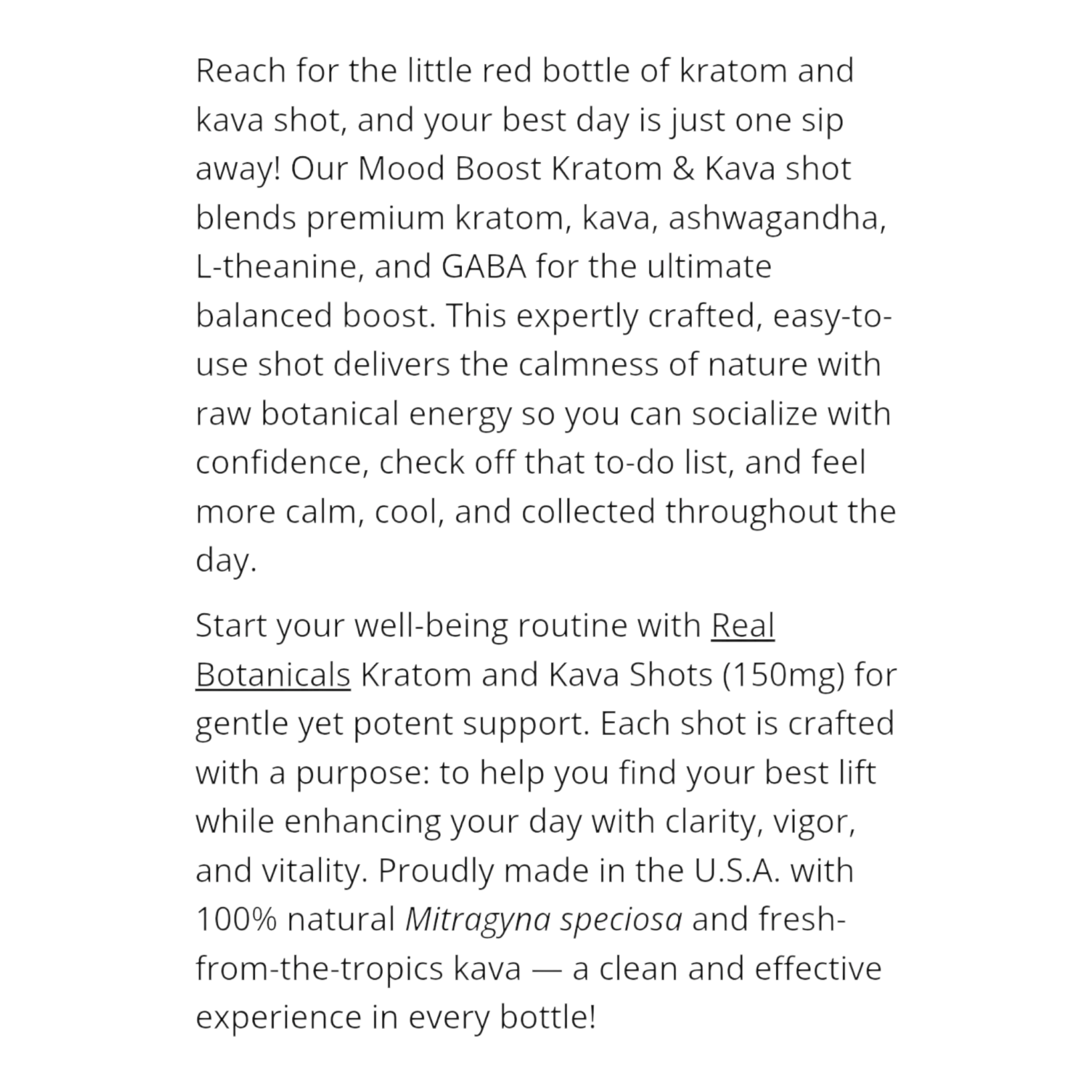 Real Botanicals Kratom + Kava Shot view 7