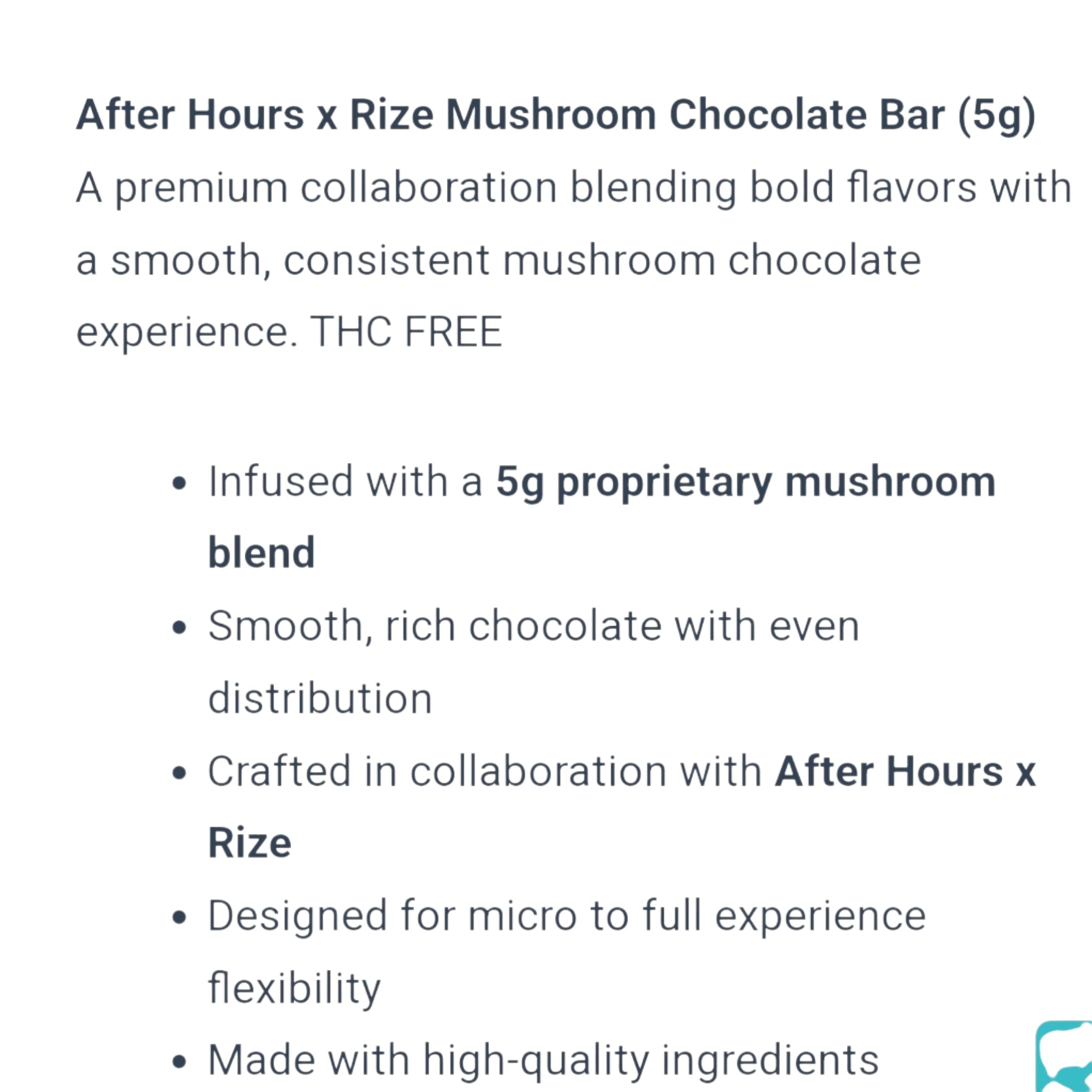 Rize After Hours Dark Sea Salt Crunch Chocolate Bar 5g view 3