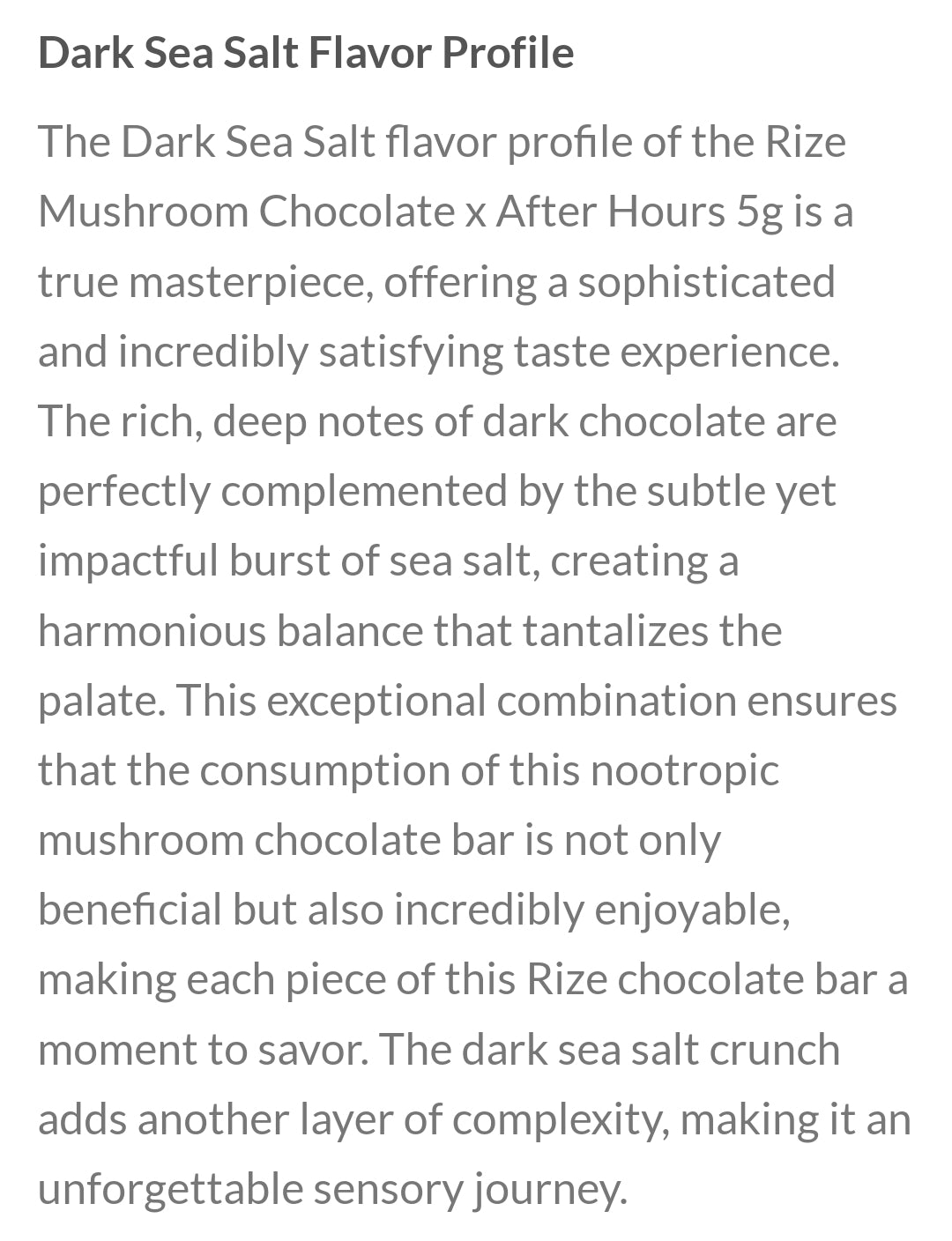 Rize After Hours Dark Sea Salt Crunch Chocolate Bar 5g view 7