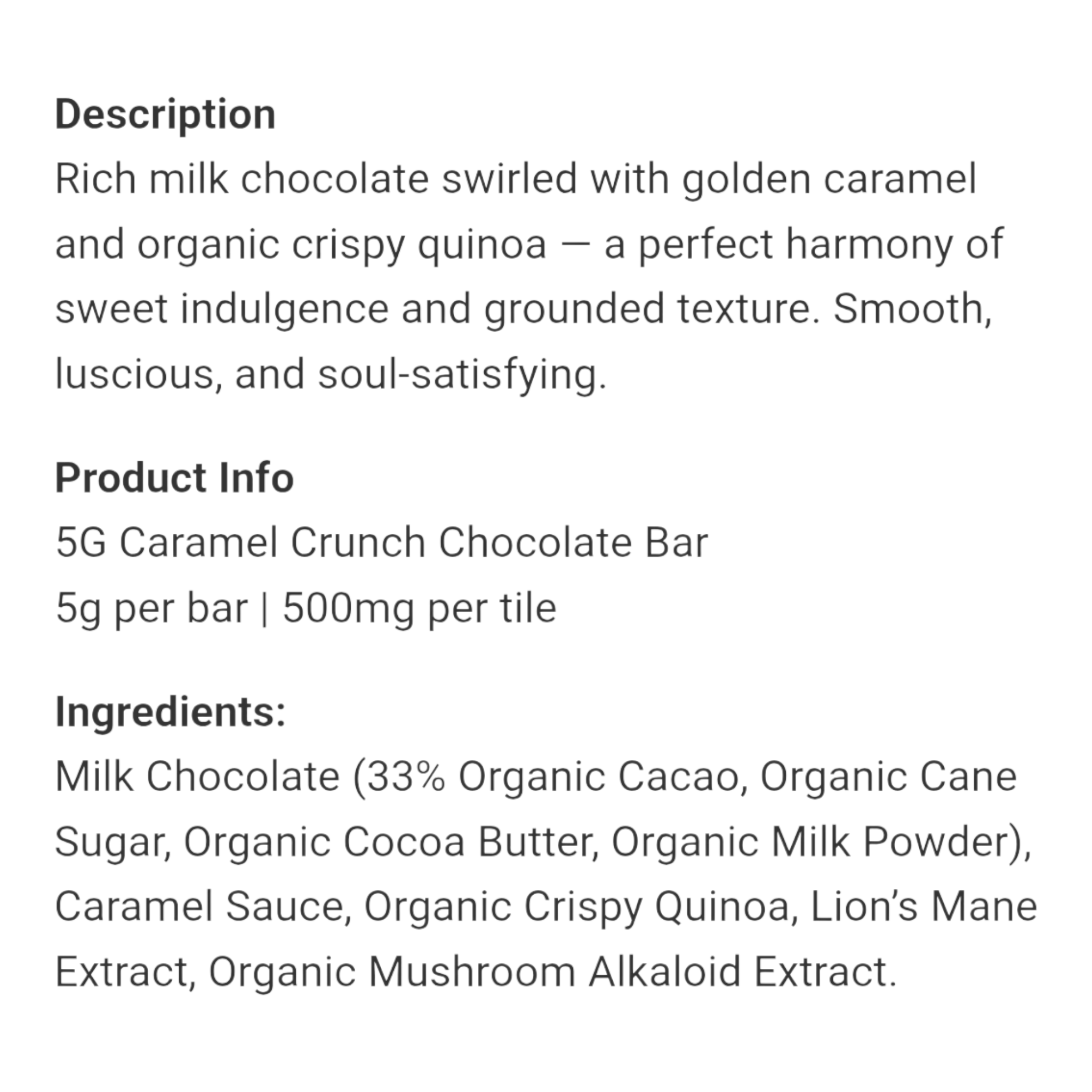 Rize Caramel Crunch Chocolate Bar 5g view 3