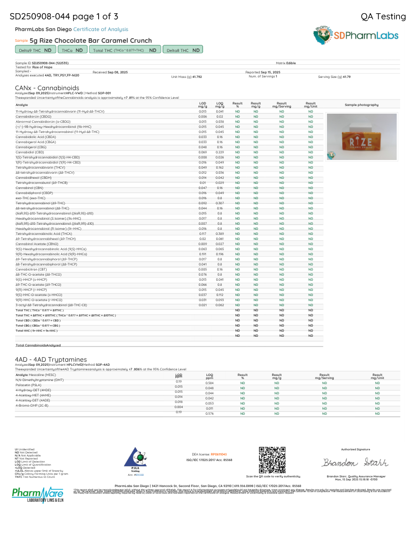 Rize Caramel Crunch Chocolate Bar 5g view 5
