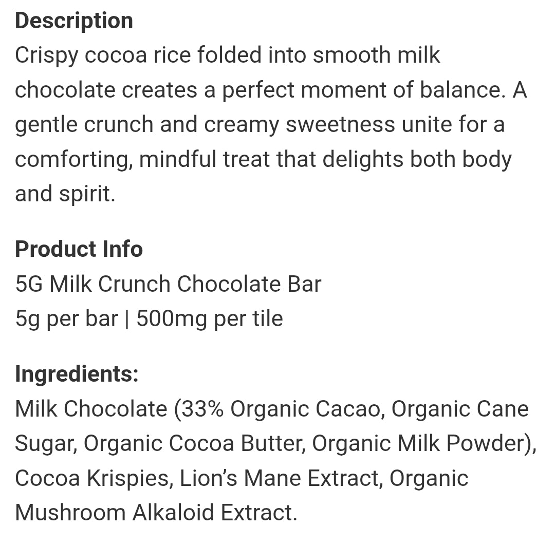 RIZE Milk Crunch Chocolate Bar 5g view 3