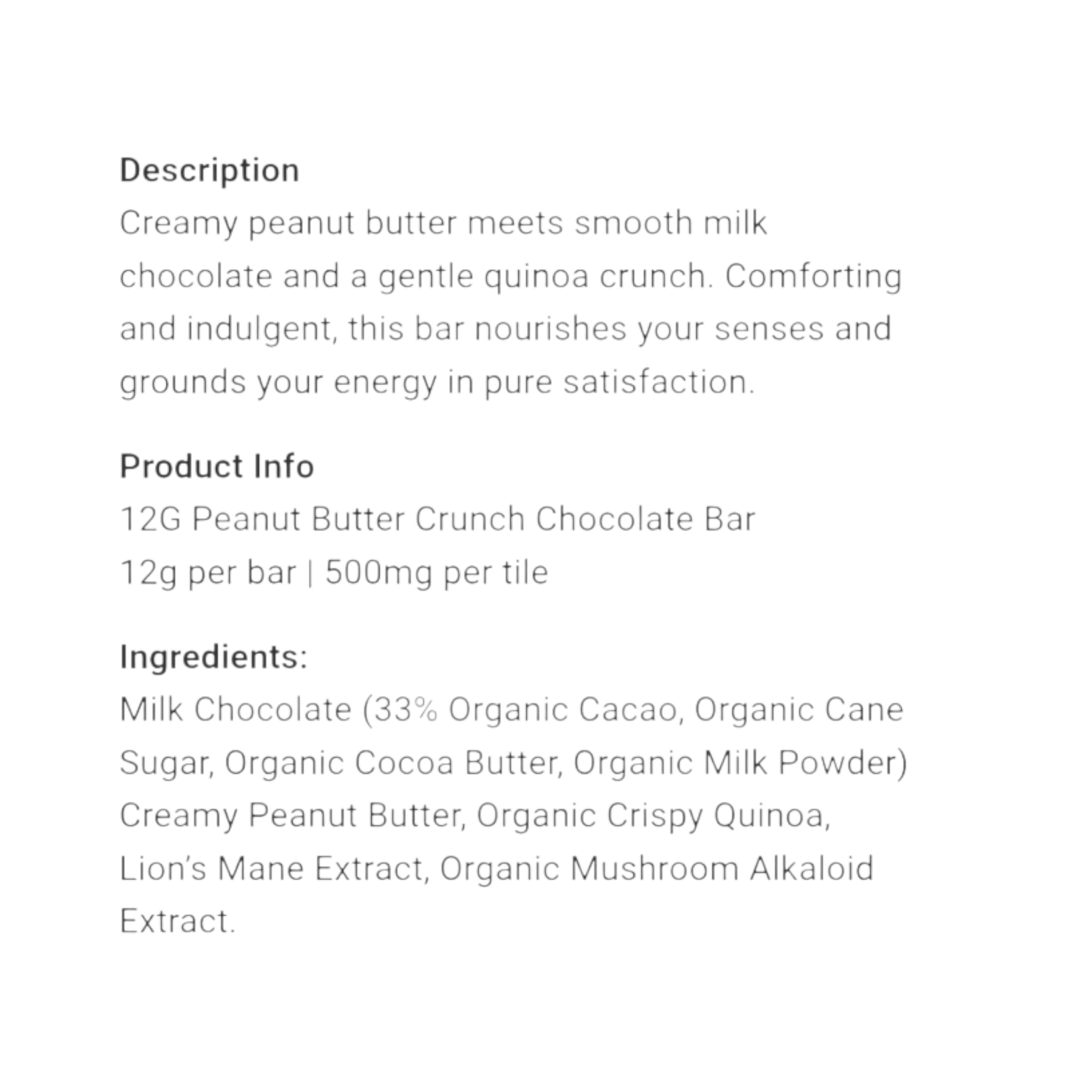 RIZE Peanut Butter Crunch Chocolate Bar 12g view 3